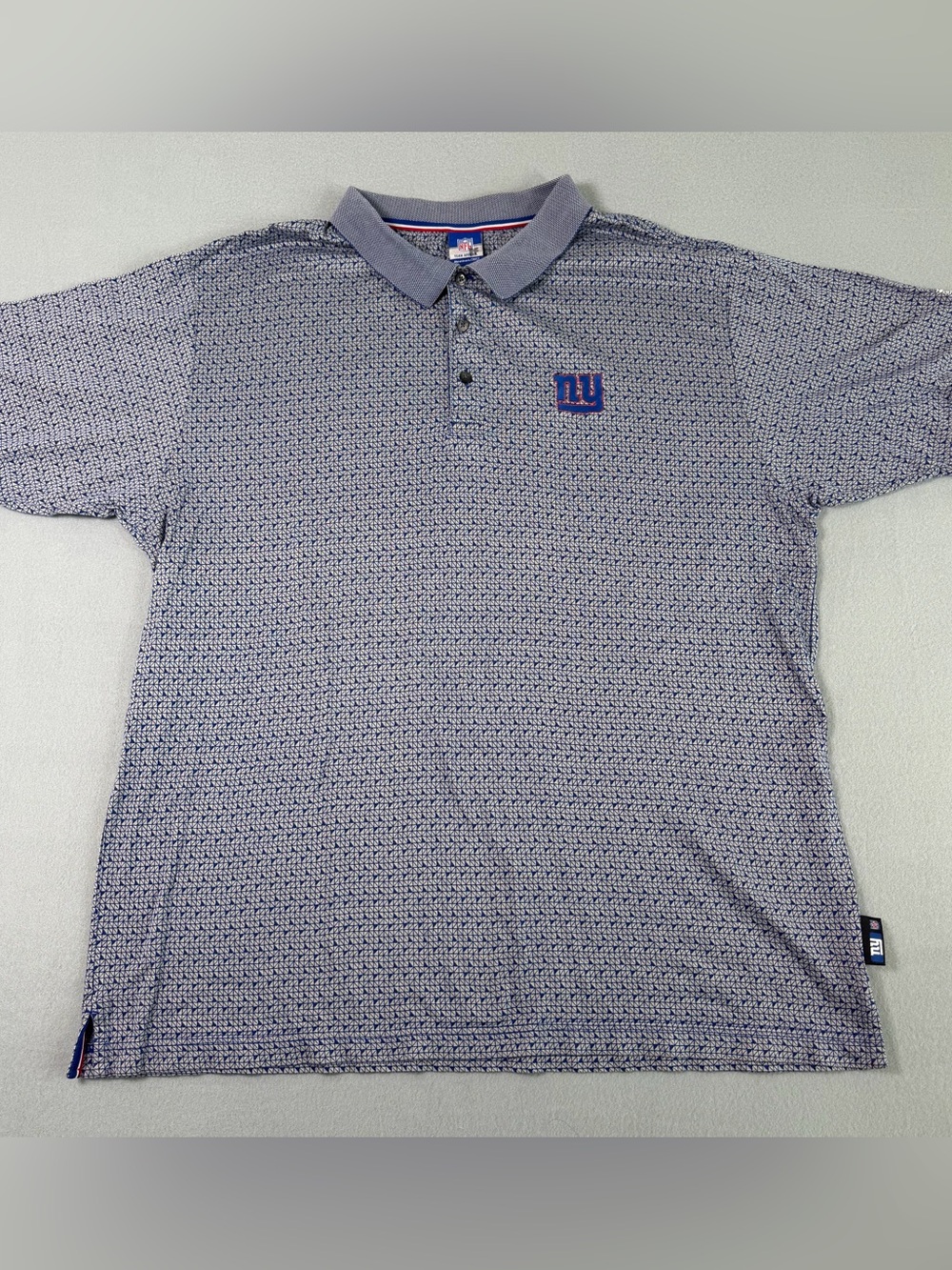 Reebok Mens XL New York Giants Polo Shirt NFL Vintage Team Apparel Blue